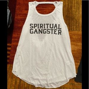 Spiritual gangster cutout back tank! Size large